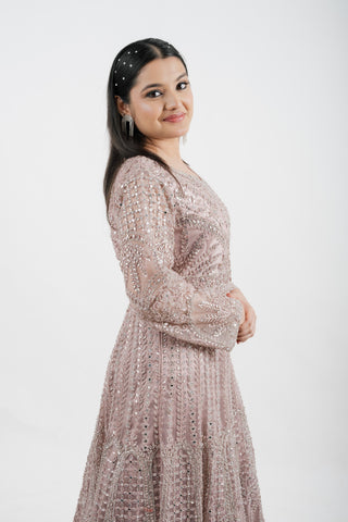 Heavy Rose Gold Gown Set