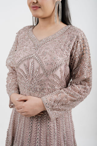 Heavy Rose Gold Gown Set