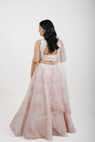 ROSE PINK CROP SKIRT SET